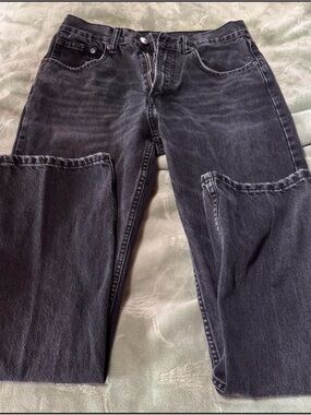 Zara Women’s Washed Black Straight Jeans